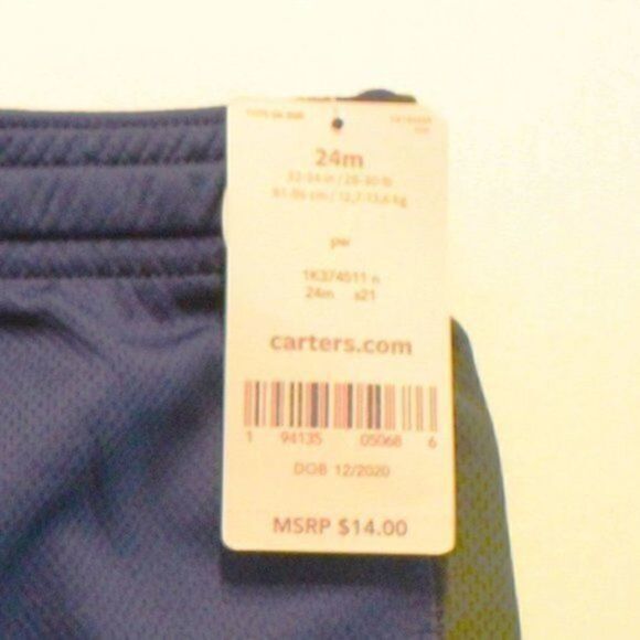 Carter's kid active mesh shorts boys 24 Months NWT - Picture 3 of 7
